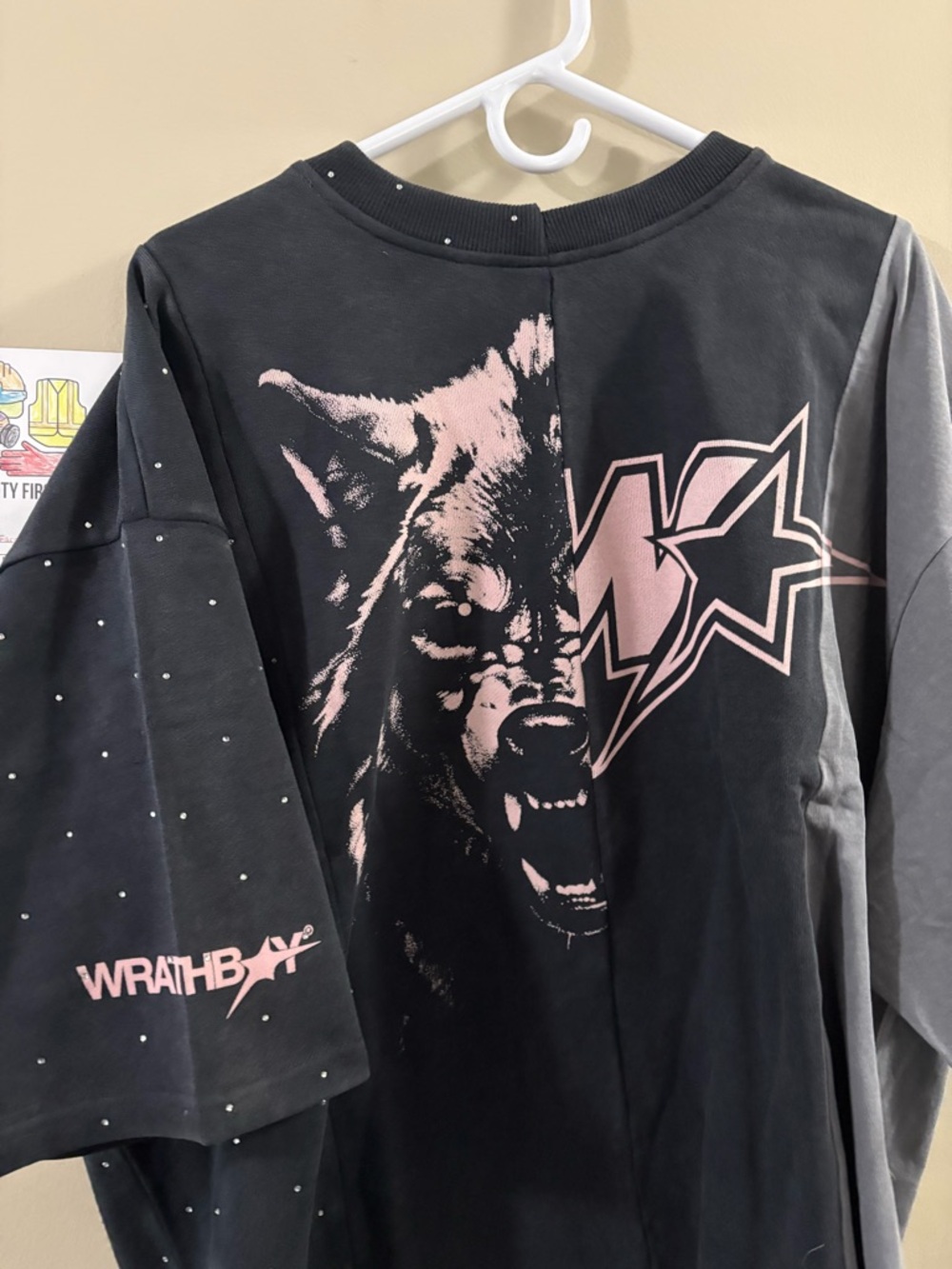 Black & Pink Graphic Hoodie - Men